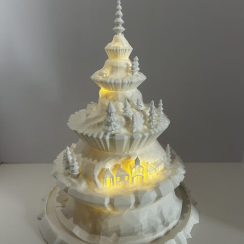 Mini Christmas Tree Town Lamp